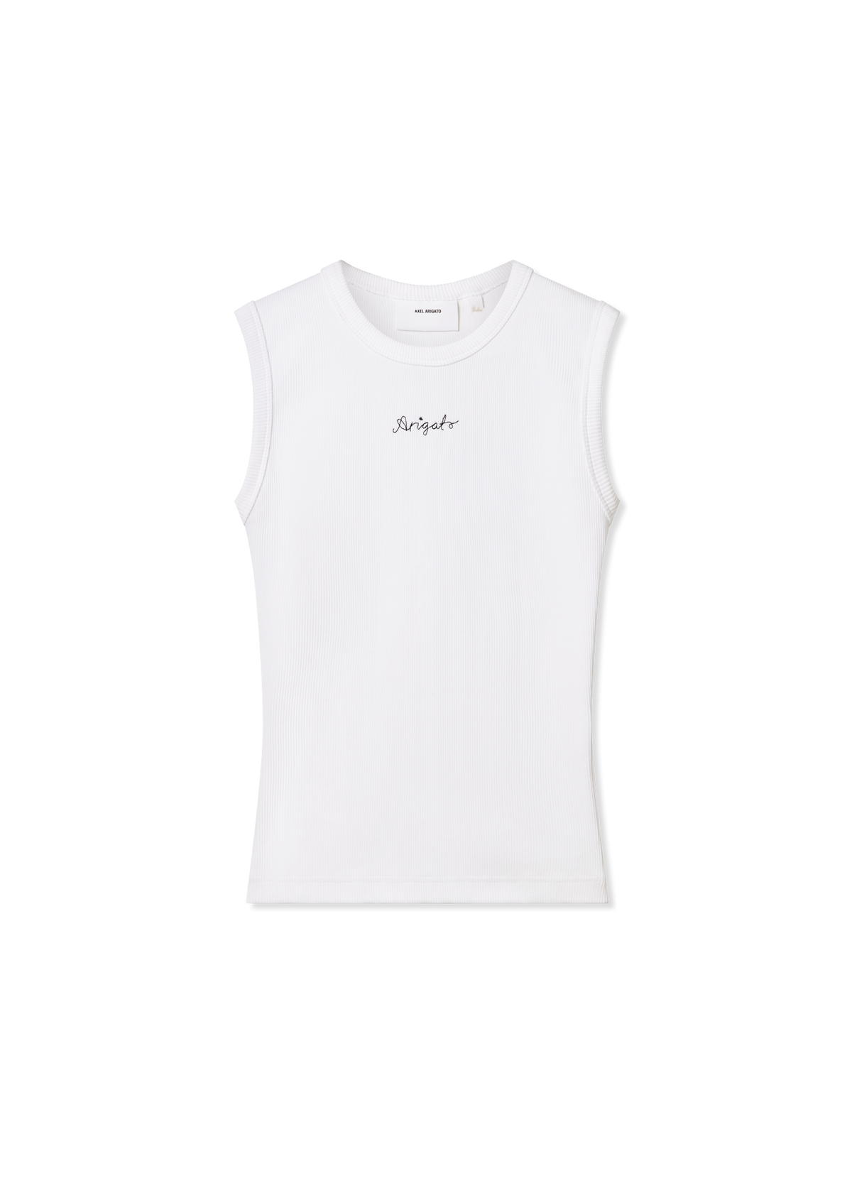 Scoop Ribbed Tank - White - image 1