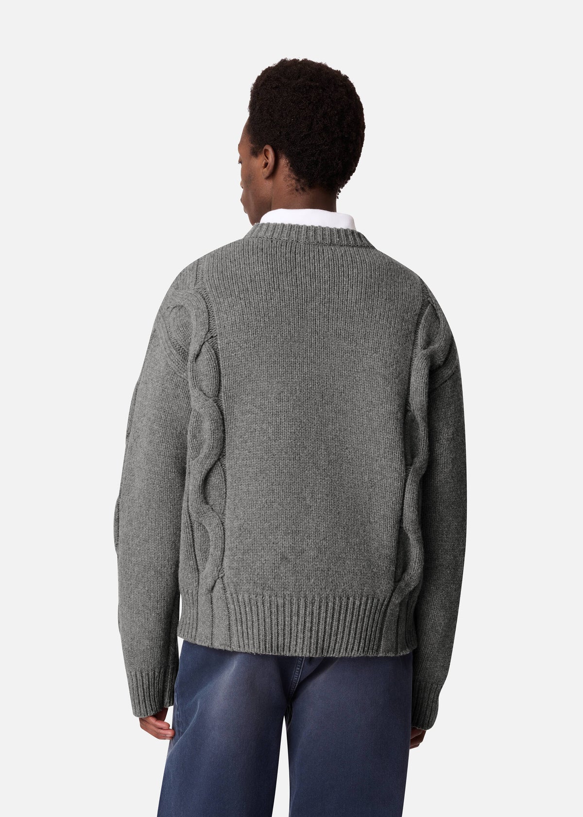 Beam Cable-Knit Sweater - Grey - image 3