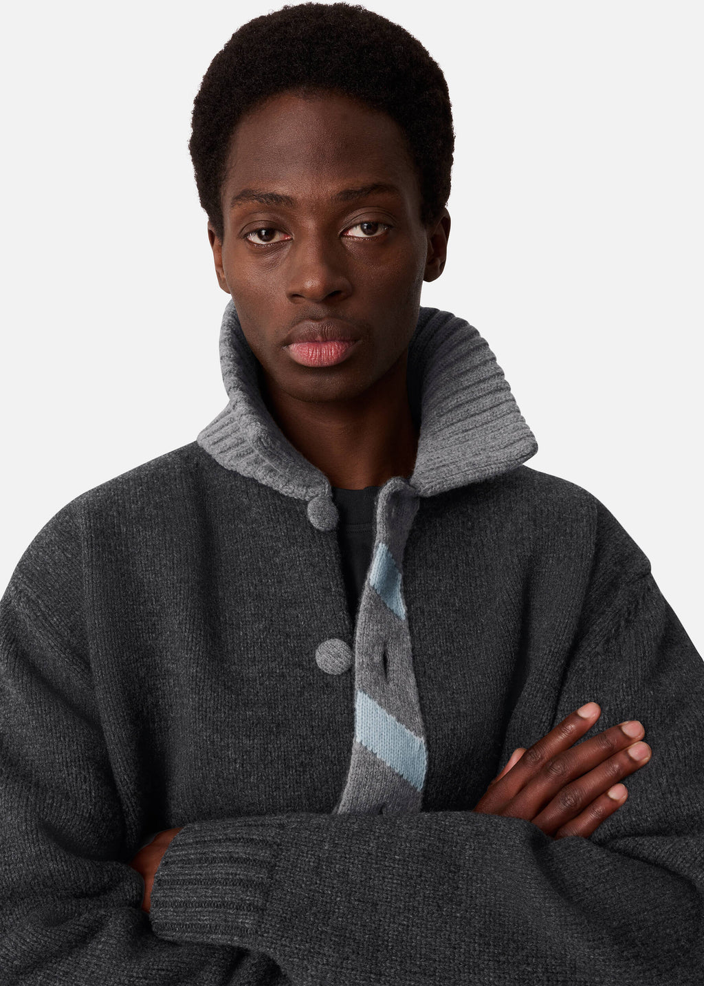 Tether Tie Cardigan - Dark Grey - image 7