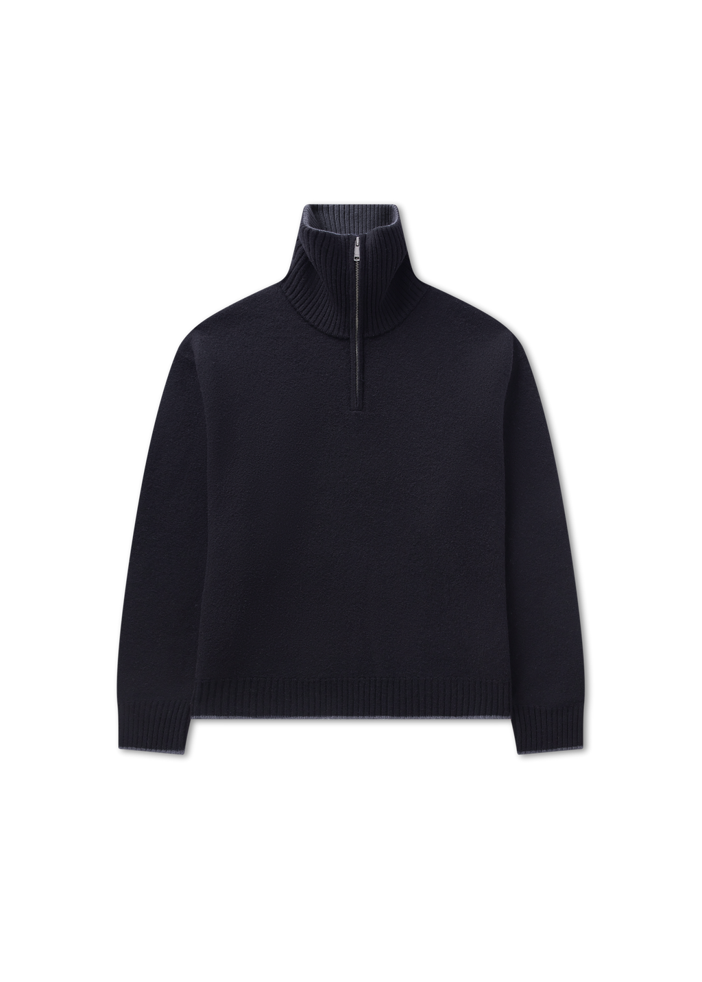 Trace Half Zip Sweater - Black/Dark Grey - image 1