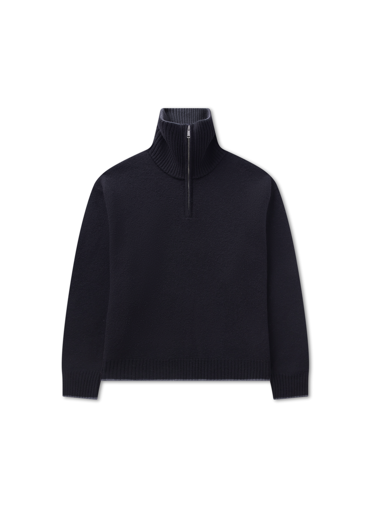 Trace Half Zip Sweater - Black/Dark Grey - image 1