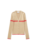 Fleur Cardigan - Beige/Red - image 1