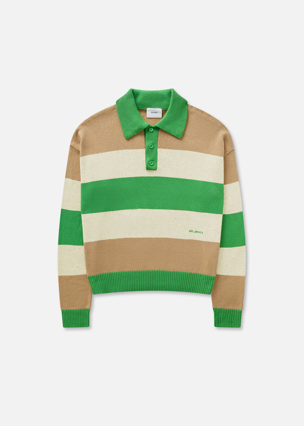 Marine Polo Sweater - Green/Beige - image 1
