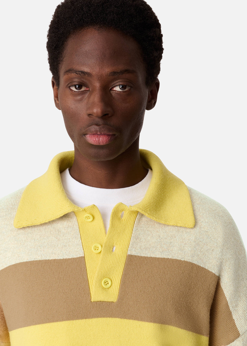 Marine Polo Sweater - Yellow/Beige - image 5