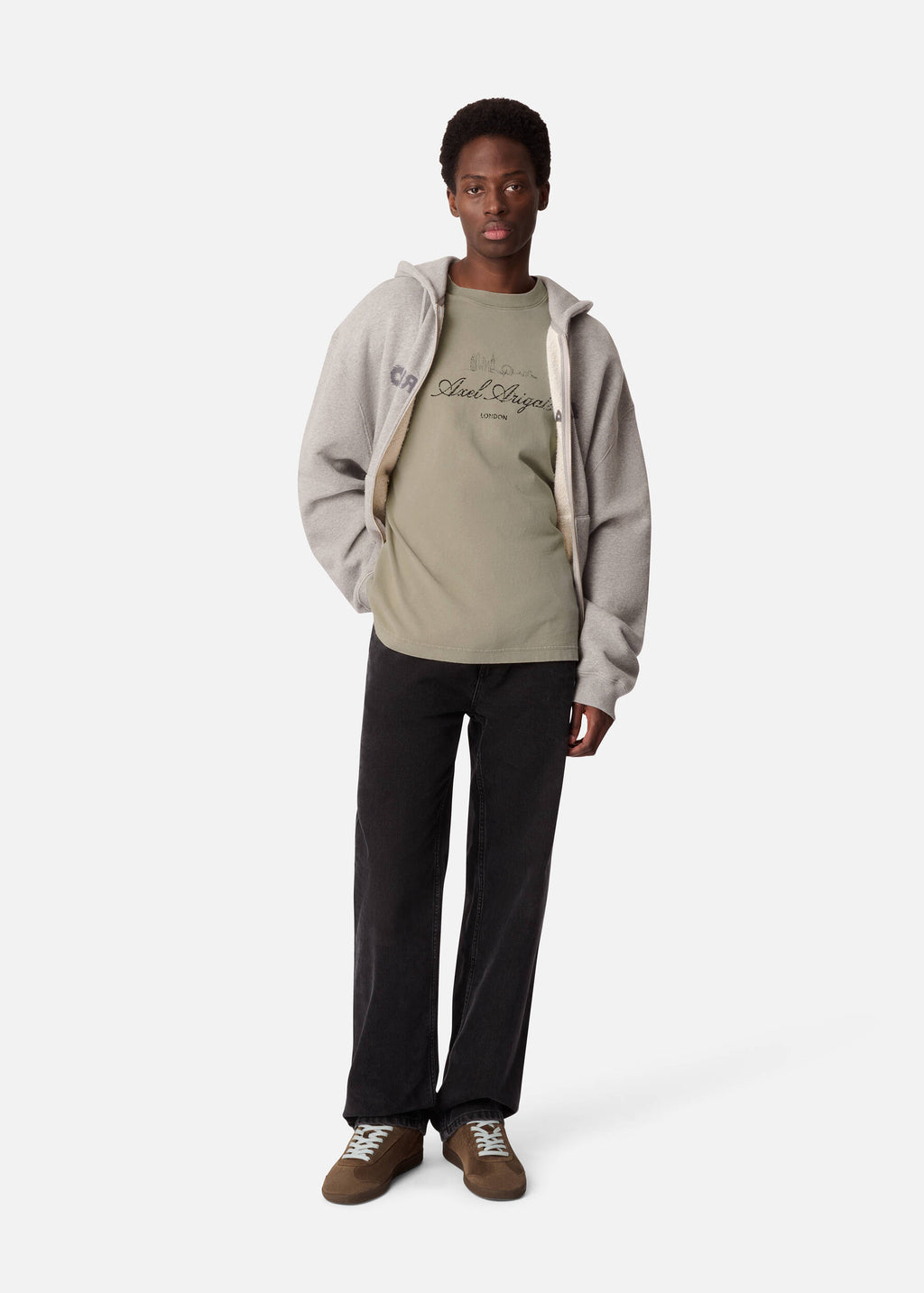 LDN Washed Sky T-Shirt - Olive Green - image 4