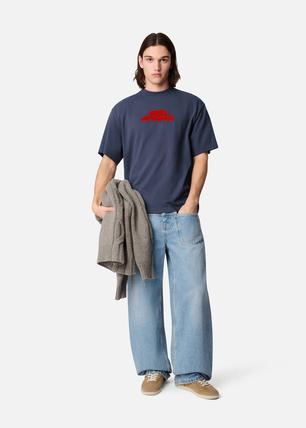 Flock T-Shirt - Smoke Grey - image 4
