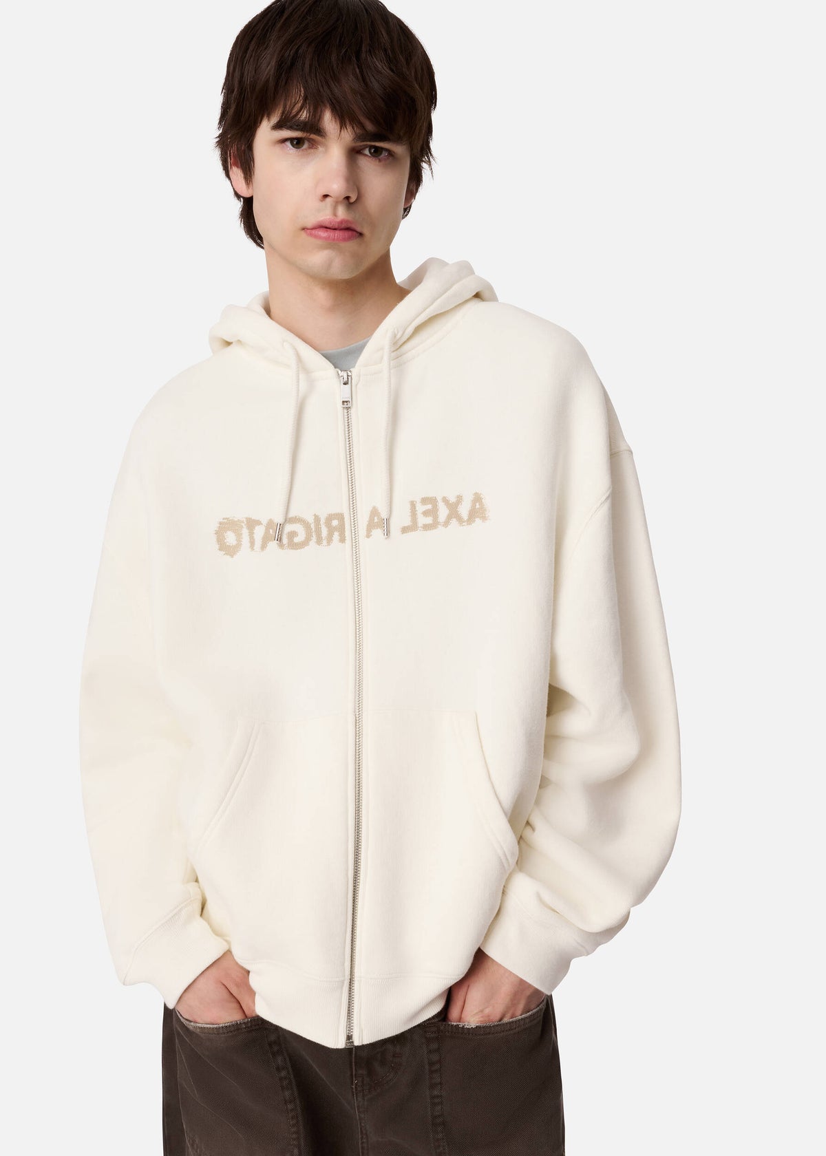 Rhys Zip Thru Hoodie - Cream - image 2