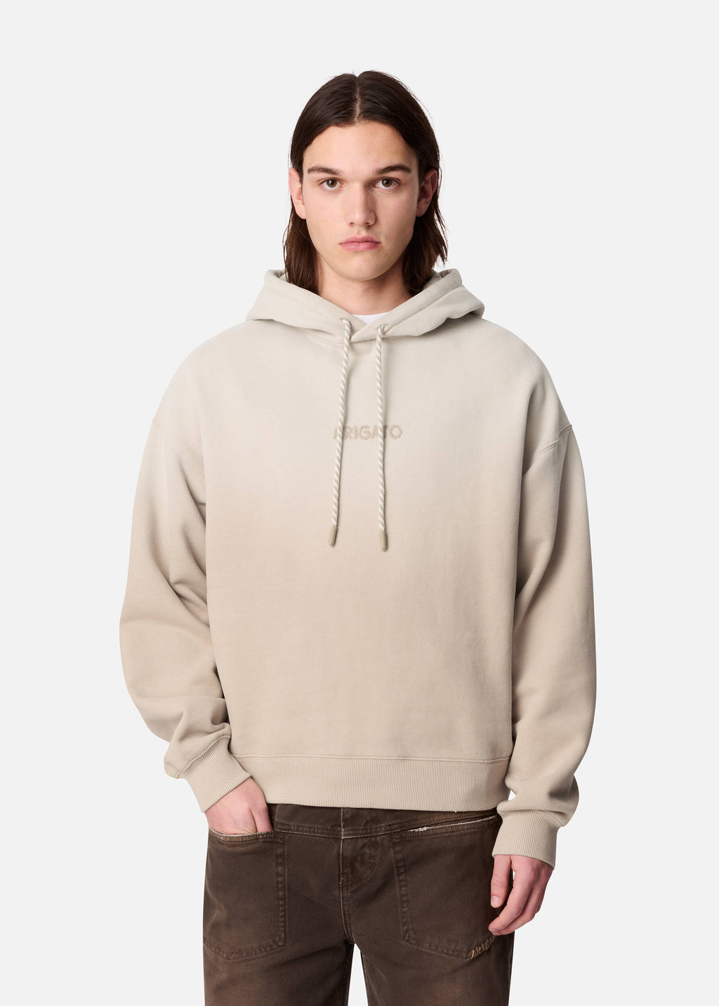 Gens Washed Hoodie - Dark Beige - image 2