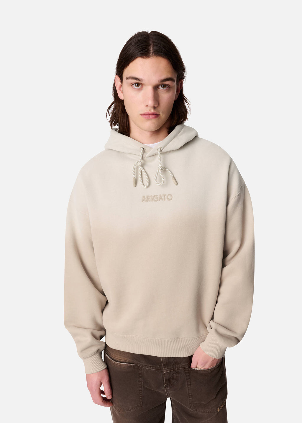 Gens Washed Hoodie - Dark Beige - image 5