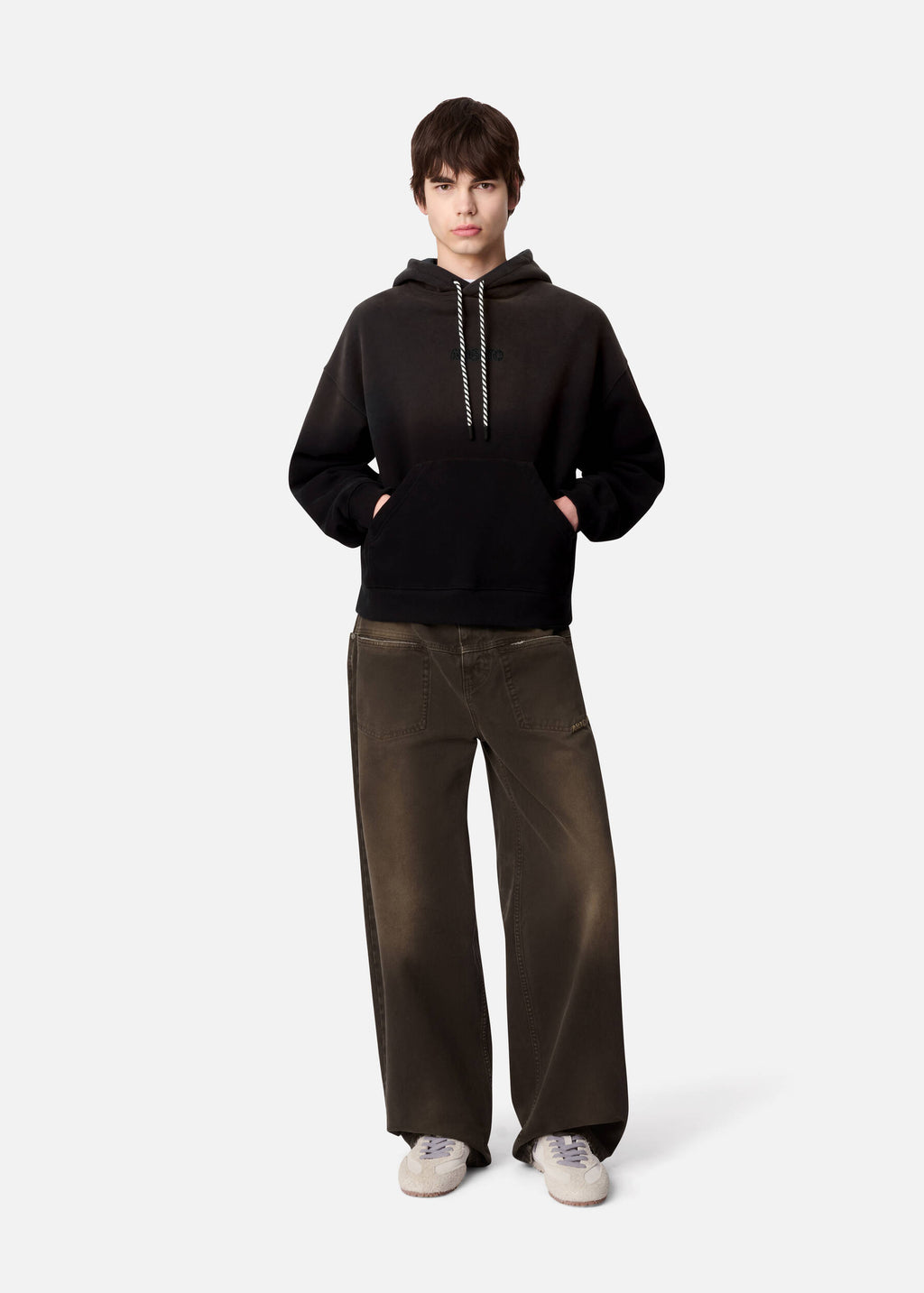 Gens Washed Hoodie - Black - image 4