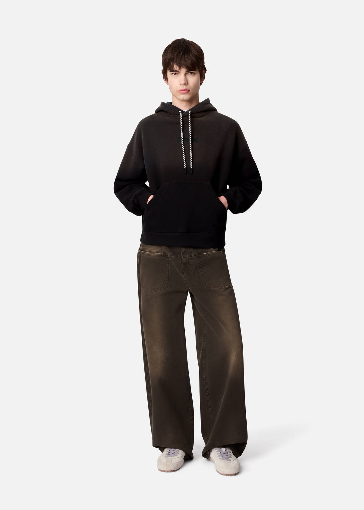 Gens Washed Hoodie - Black - image 4