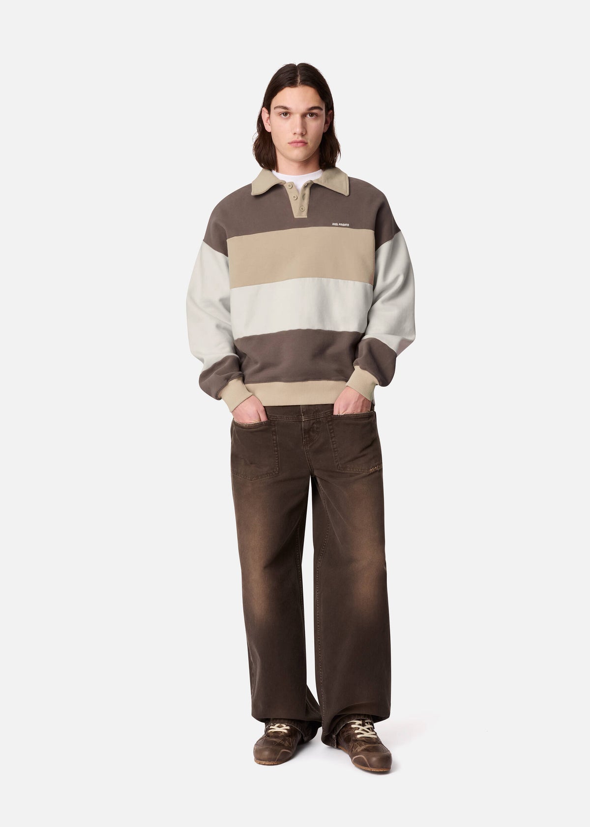 Anchor Polo Sweater - Brown - image 4