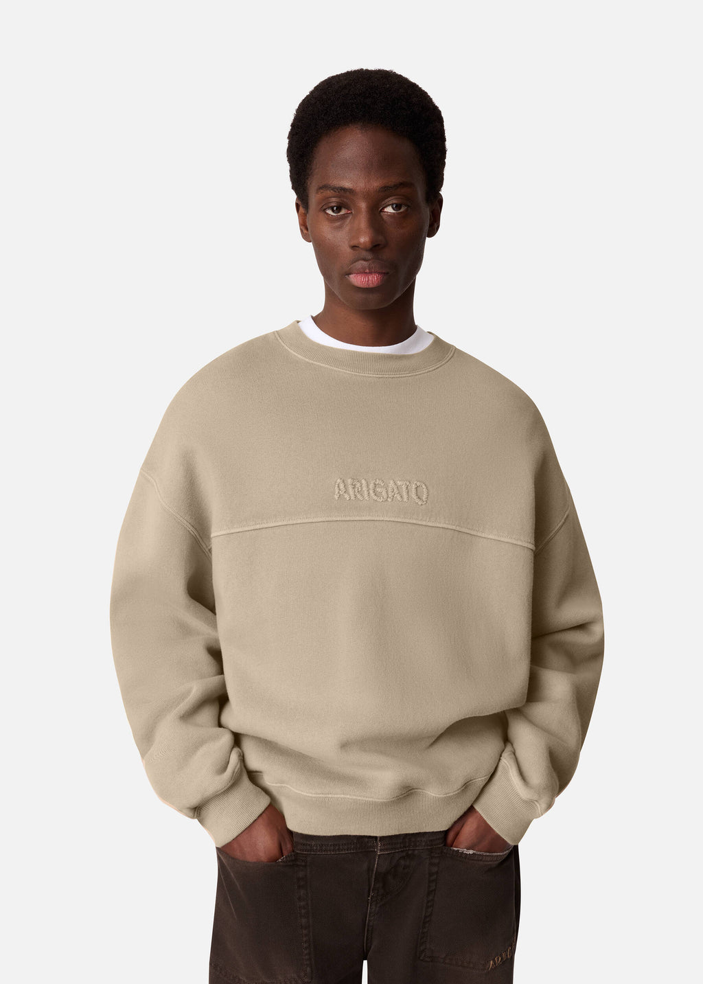 Gens Washed Sweatshirt - Dark Beige - image 5