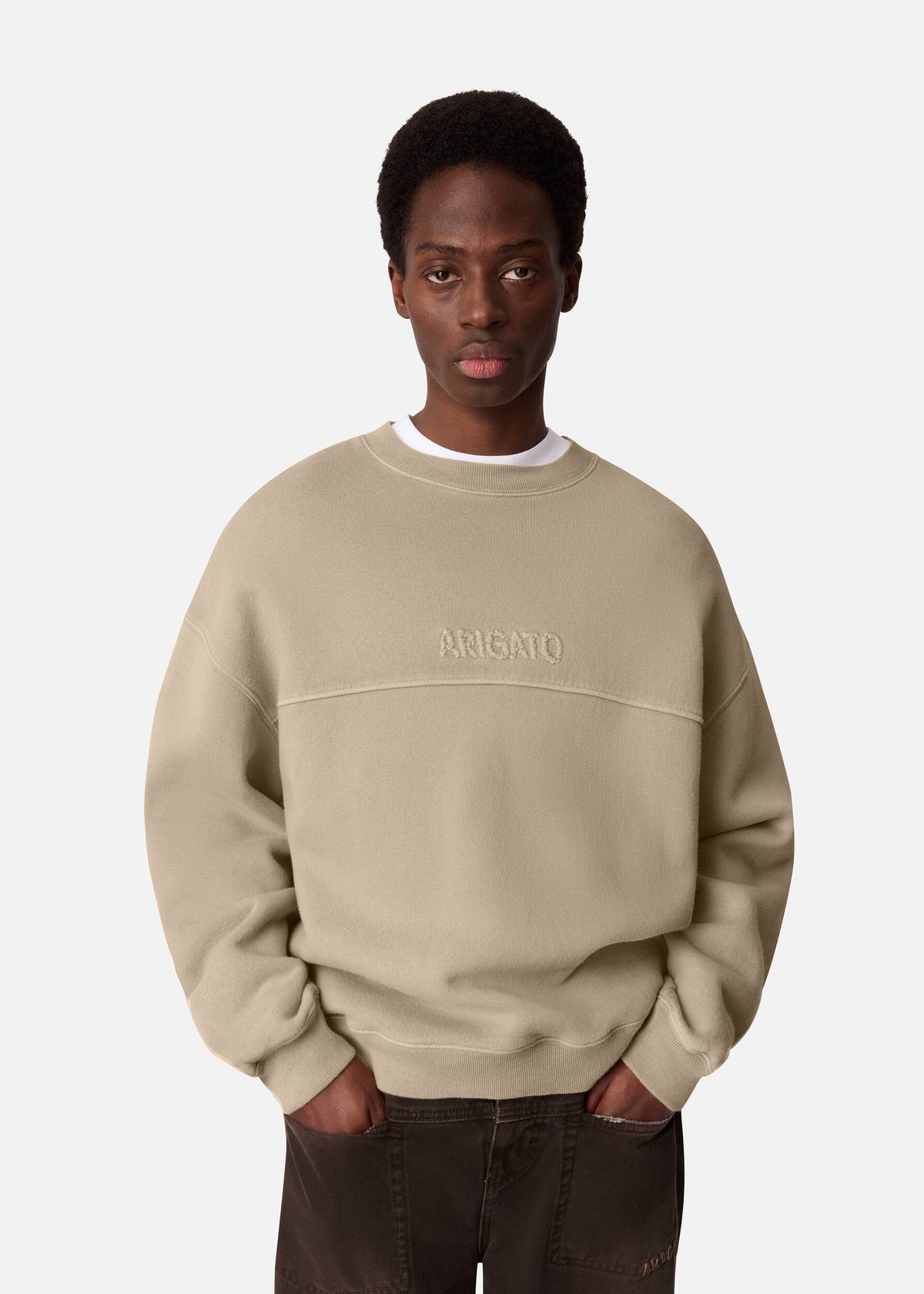 Gens Washed Sweatshirt - Dark Beige - image 5