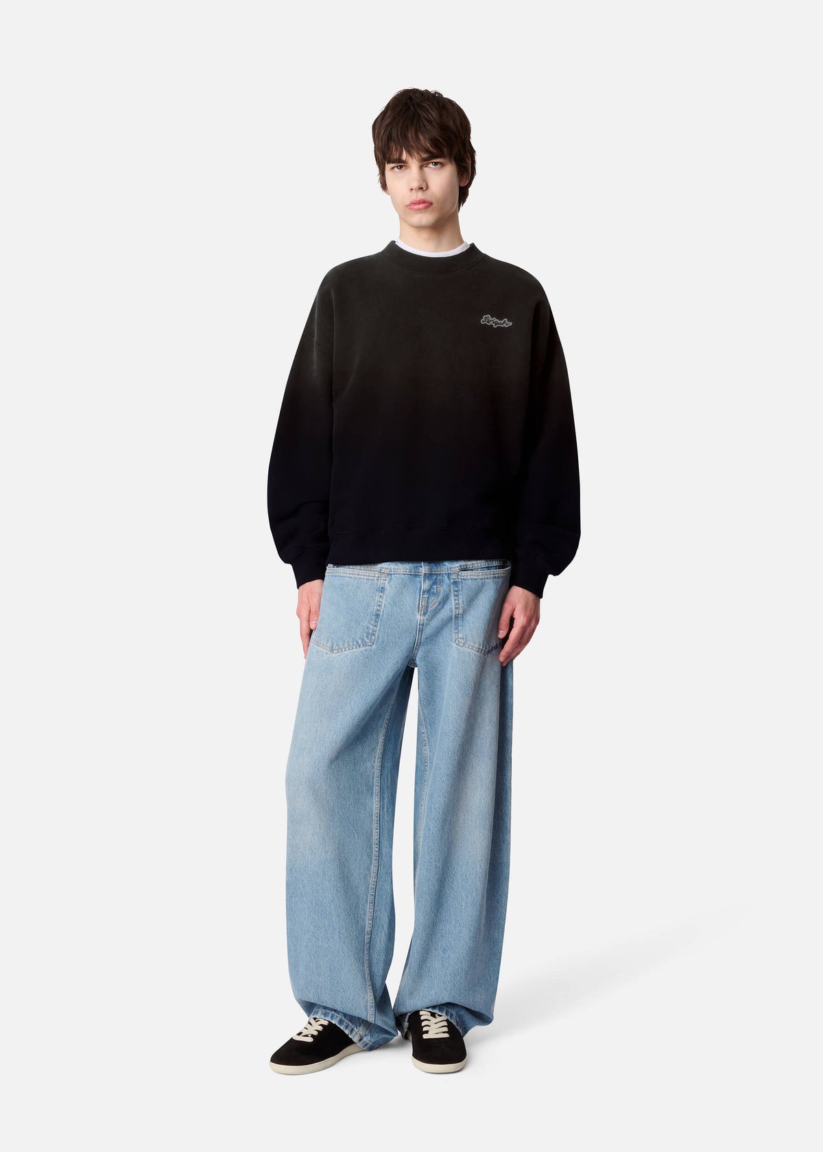 Trace Washed Sweatshirt - Black - image 4