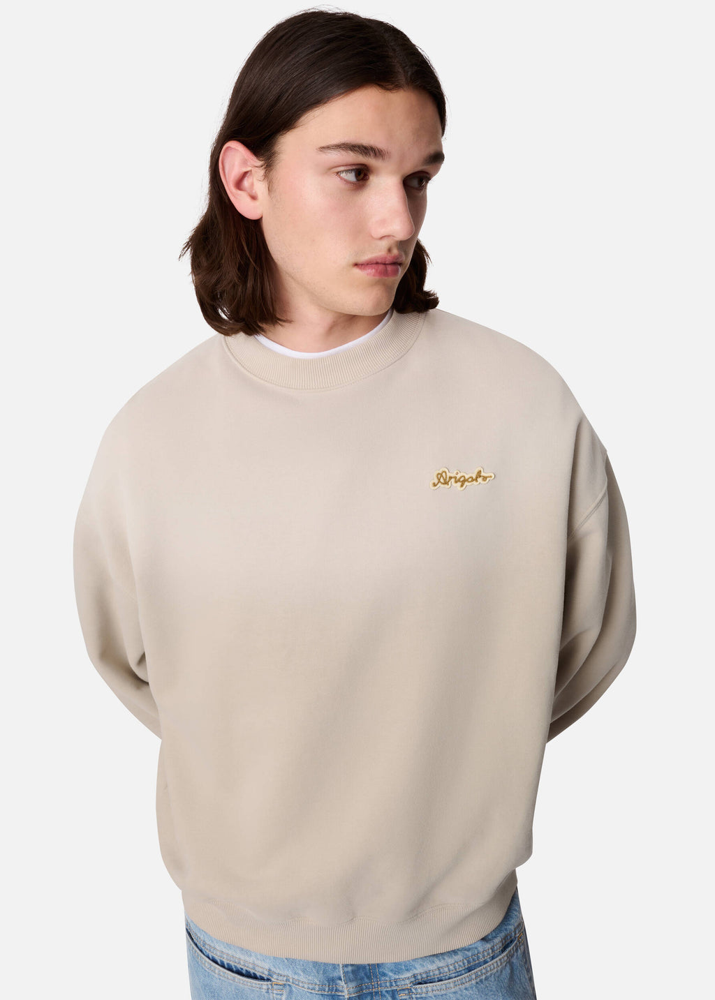 Trace Washed Sweatshirt - Dark Beige - image 5