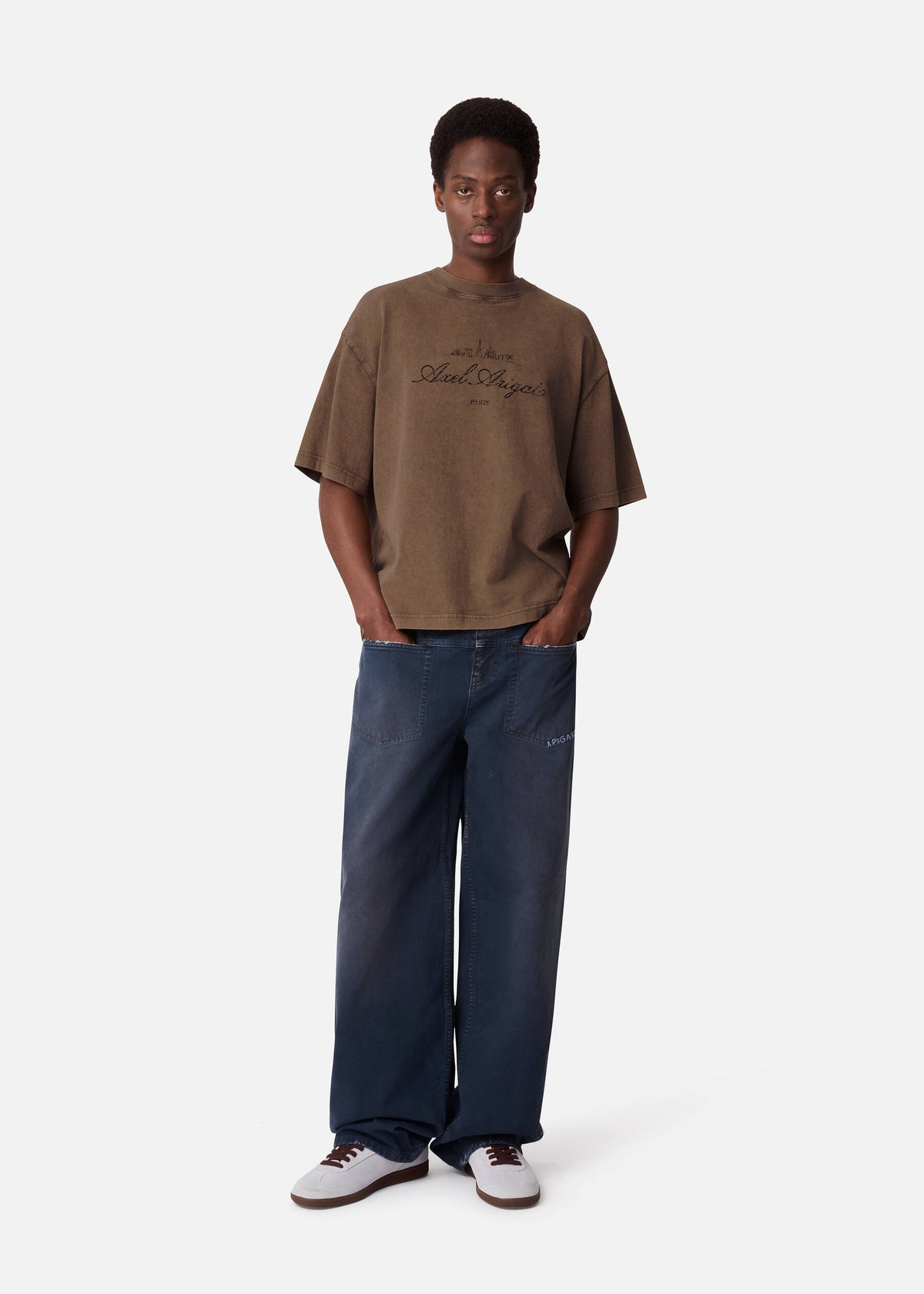 Paris Washed Sky T-Shirt - Coffee Brown - image 4