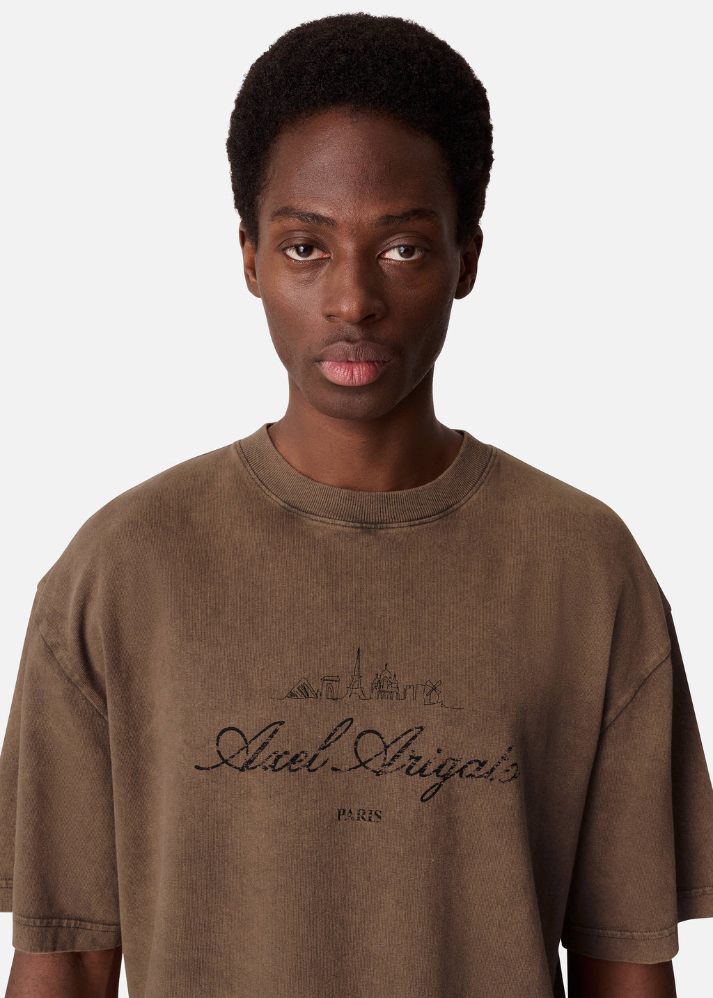 Paris Washed Sky T-Shirt - Coffee Brown - image 5