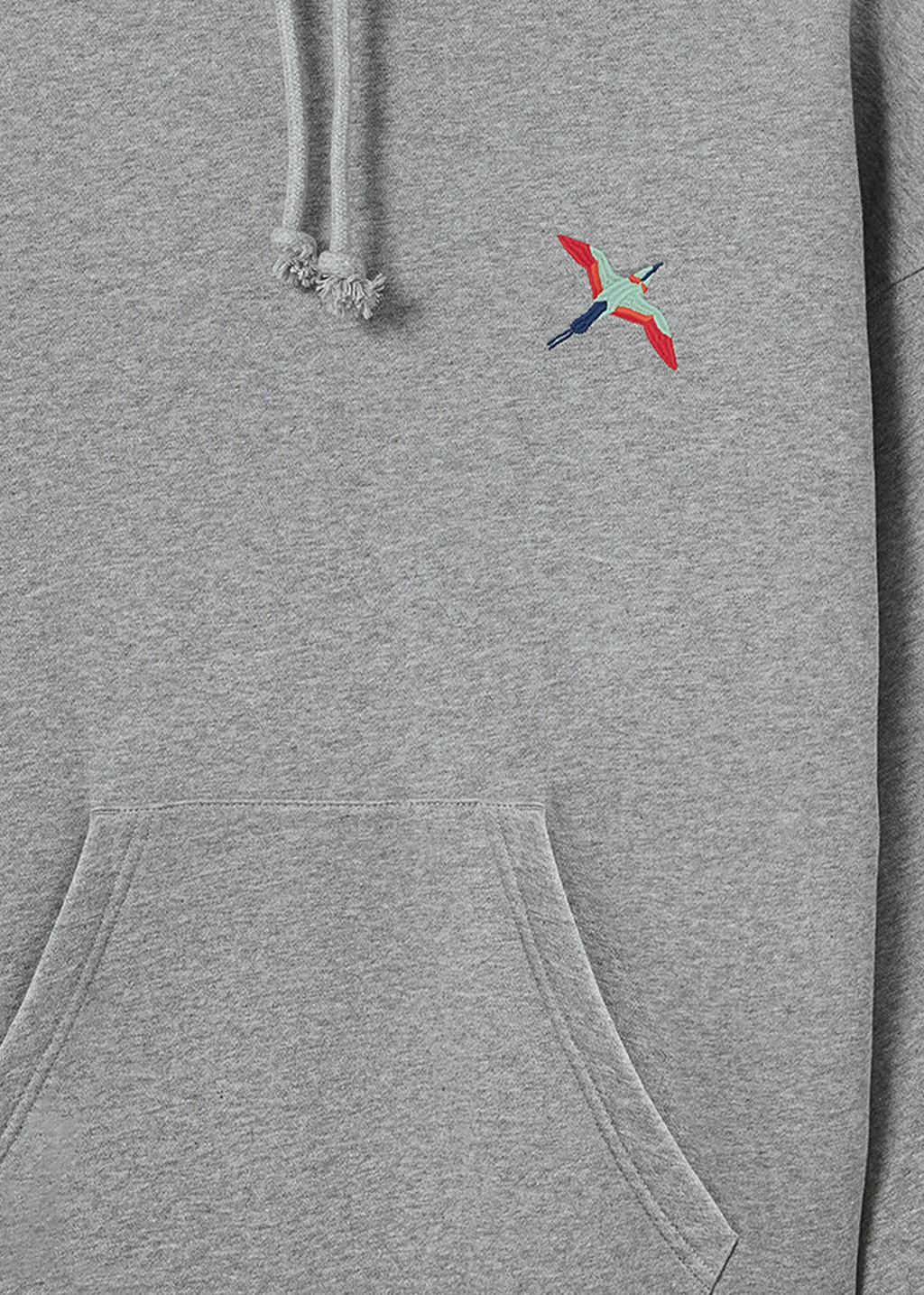Bee Bird Hoodie - Grey Melange - image 3
