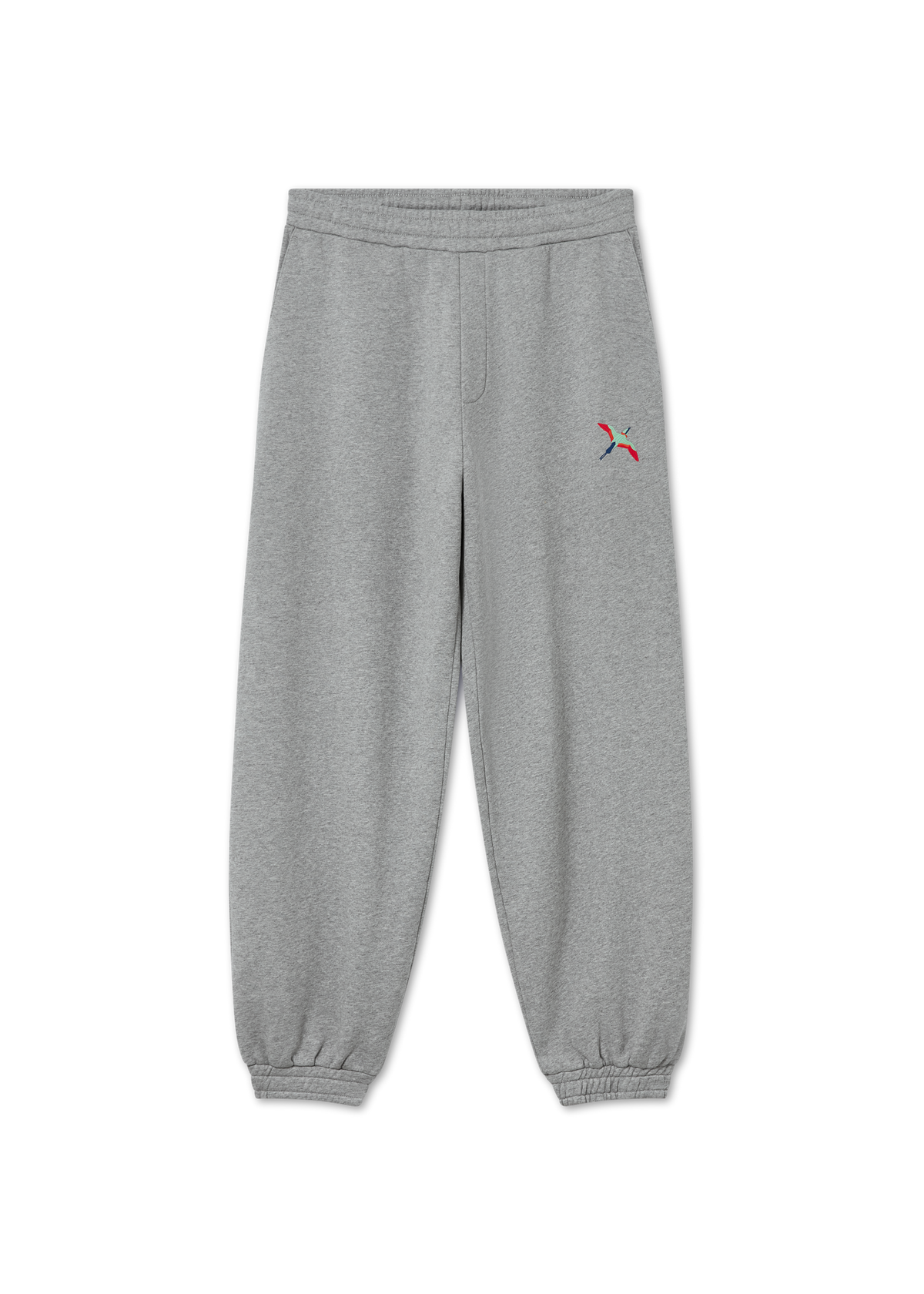 Bee Bird Sweatpants - Grey Melange - image 1