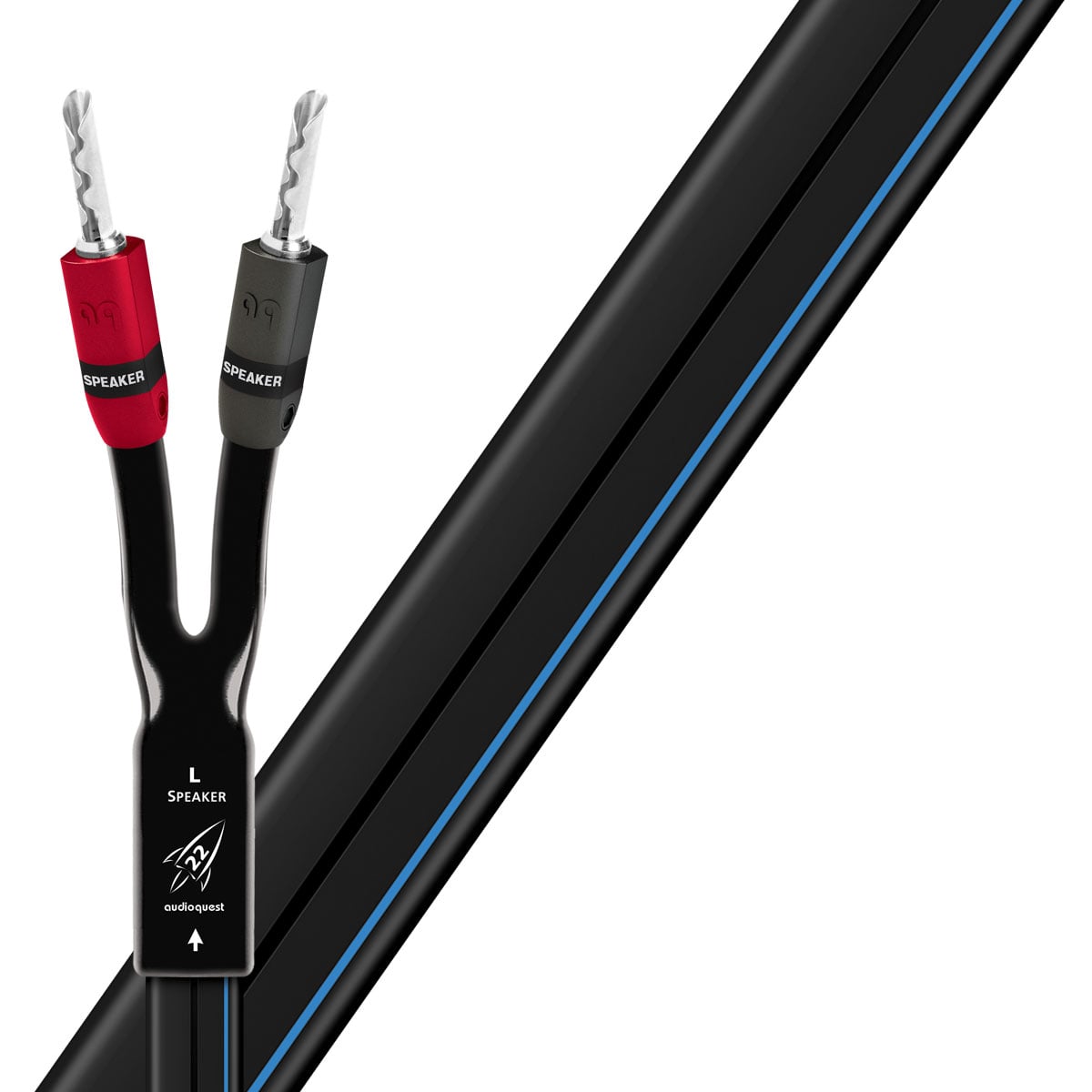 AudioQuest 10 Feet Rocket 22 Full Range Speaker Cable - ROCK22B10FRBSS - image 1