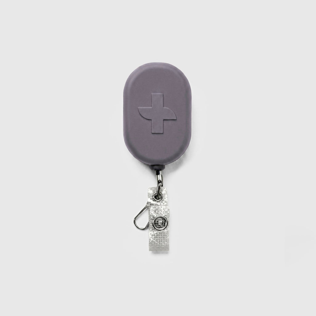 FIGS Logo Badge Reel - Grey