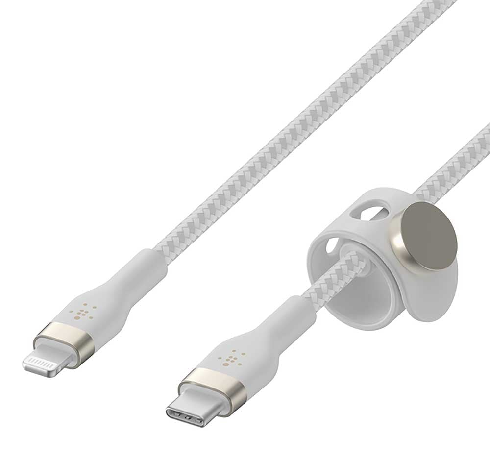 Belkin BOOST CHARGE 10 Feet White USB-C To Lightning Connector Cable - CAA011BT3MWH - image 4