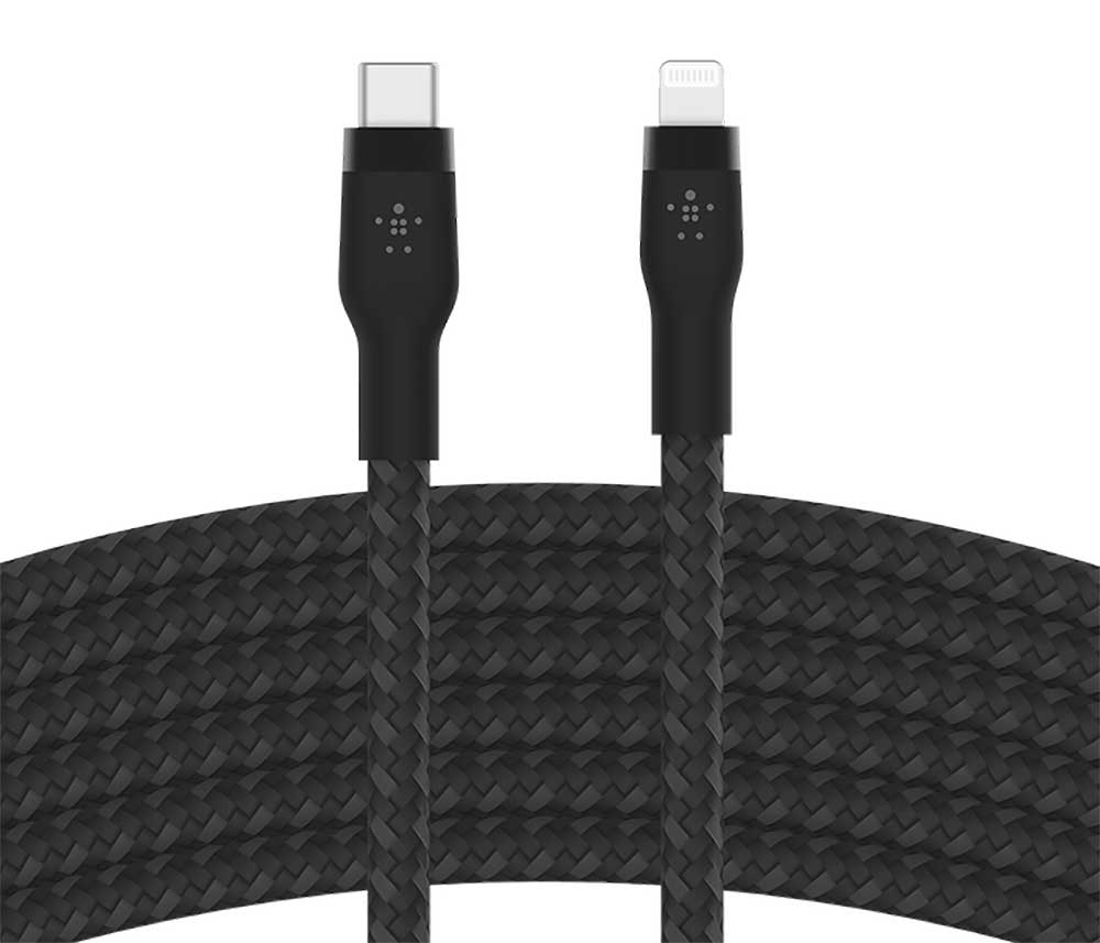 Belkin BOOST CHARGE 10 Feet Black USB-C To Lightning Connector Cable - CAA011BT3MBK - image 3