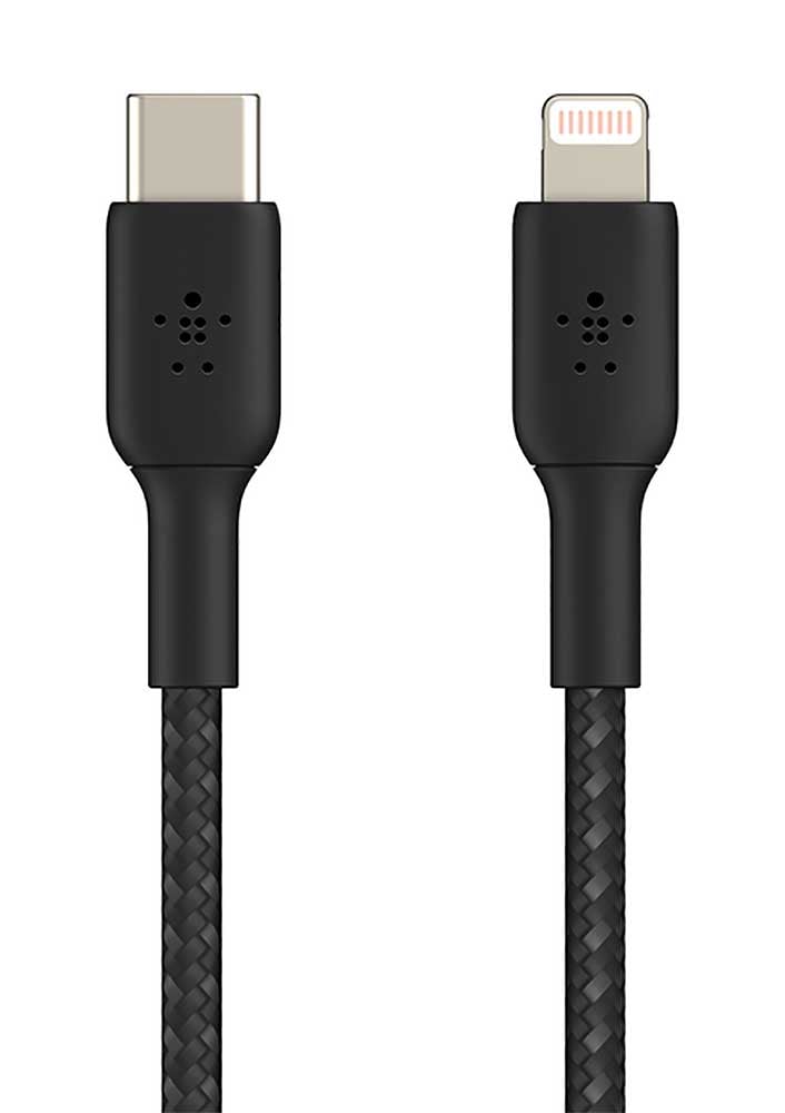 Belkin BOOST CHARGE 6.6 Feet Black Braided USB-C To Lightning Cable - CAA004BT2MBK - image 1
