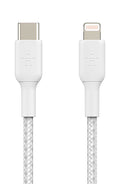 Belkin BOOST CHARGE 6.6 Feet White Braided USB-C To Lightning Cable - CAA004BT2MWH - image 1
