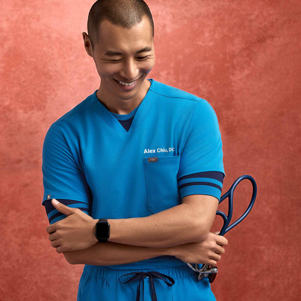 Chisec Scrub Top™ - Blue Horizon