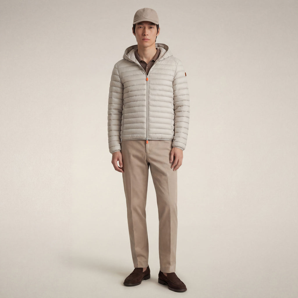 Men's puffer jacket Donald in rainy beige