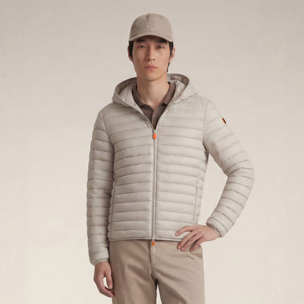 Men's puffer jacket Donald in rainy beige