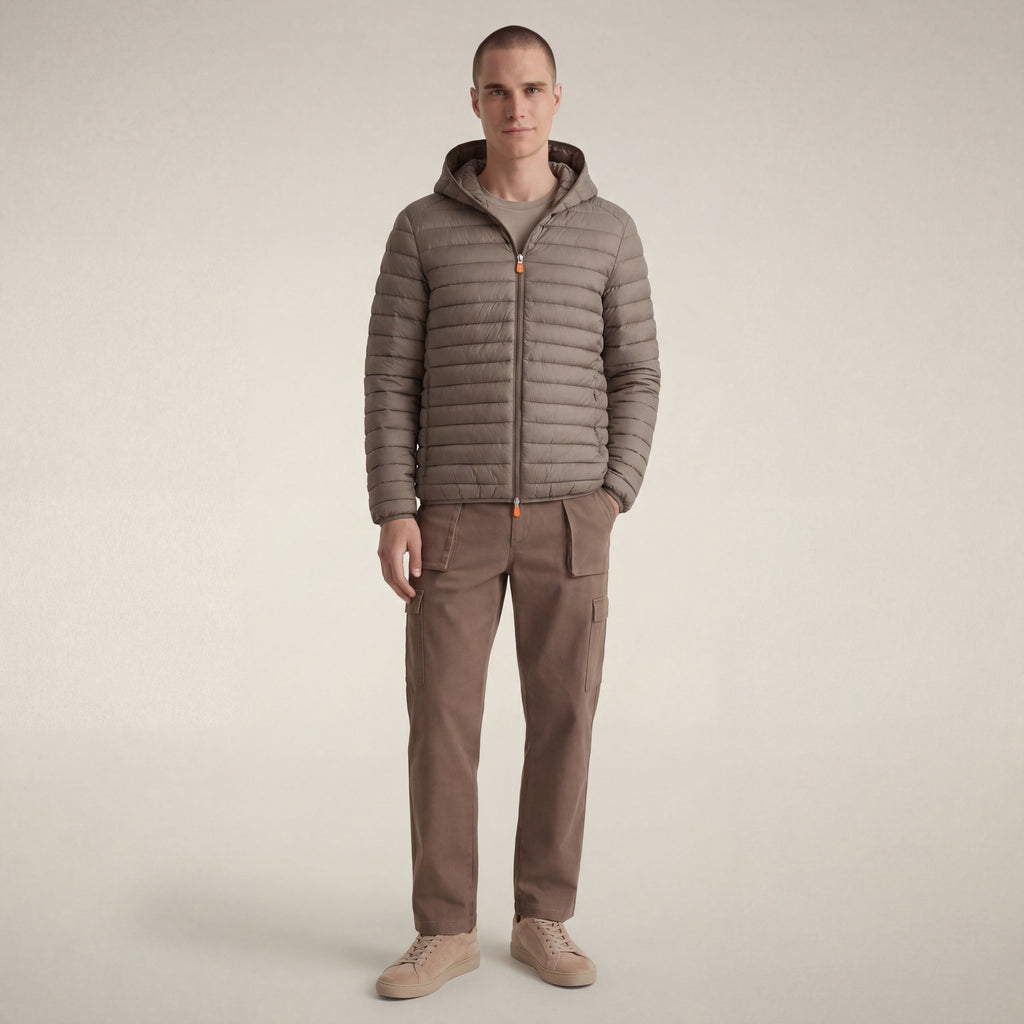 Men's puffer jacket Donald in elephant grey