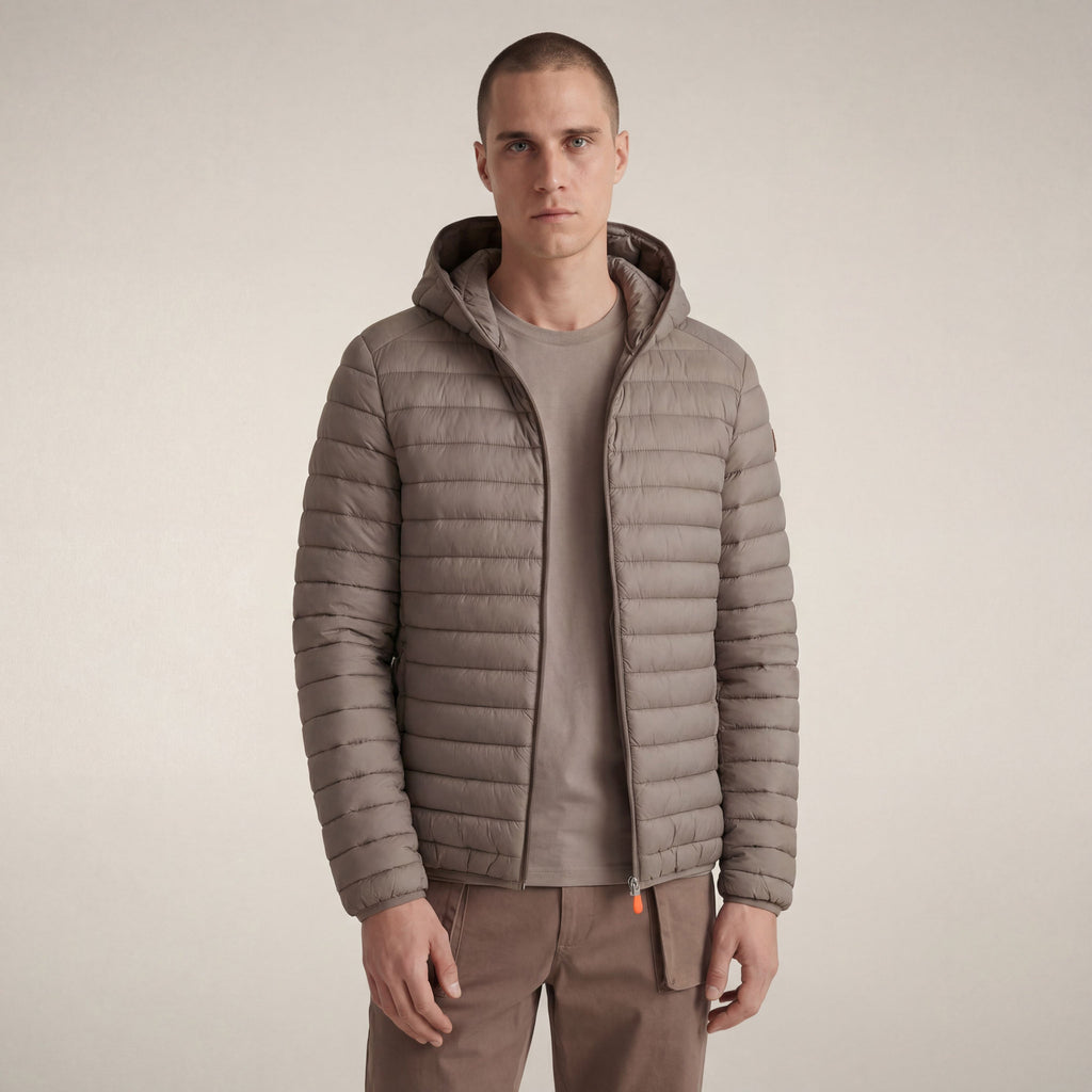 Men's puffer jacket Donald in elephant grey