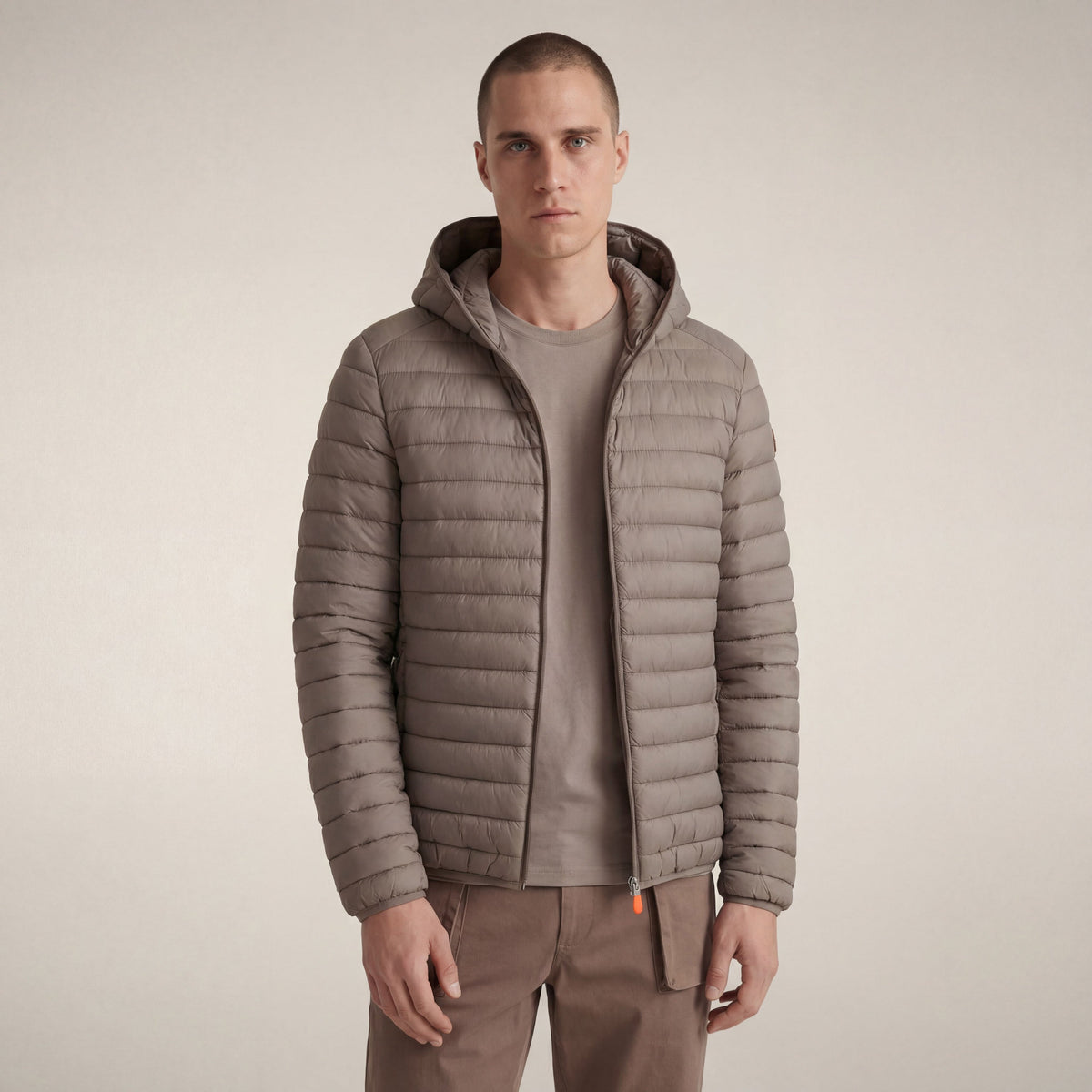 Men's puffer jacket Donald in elephant grey