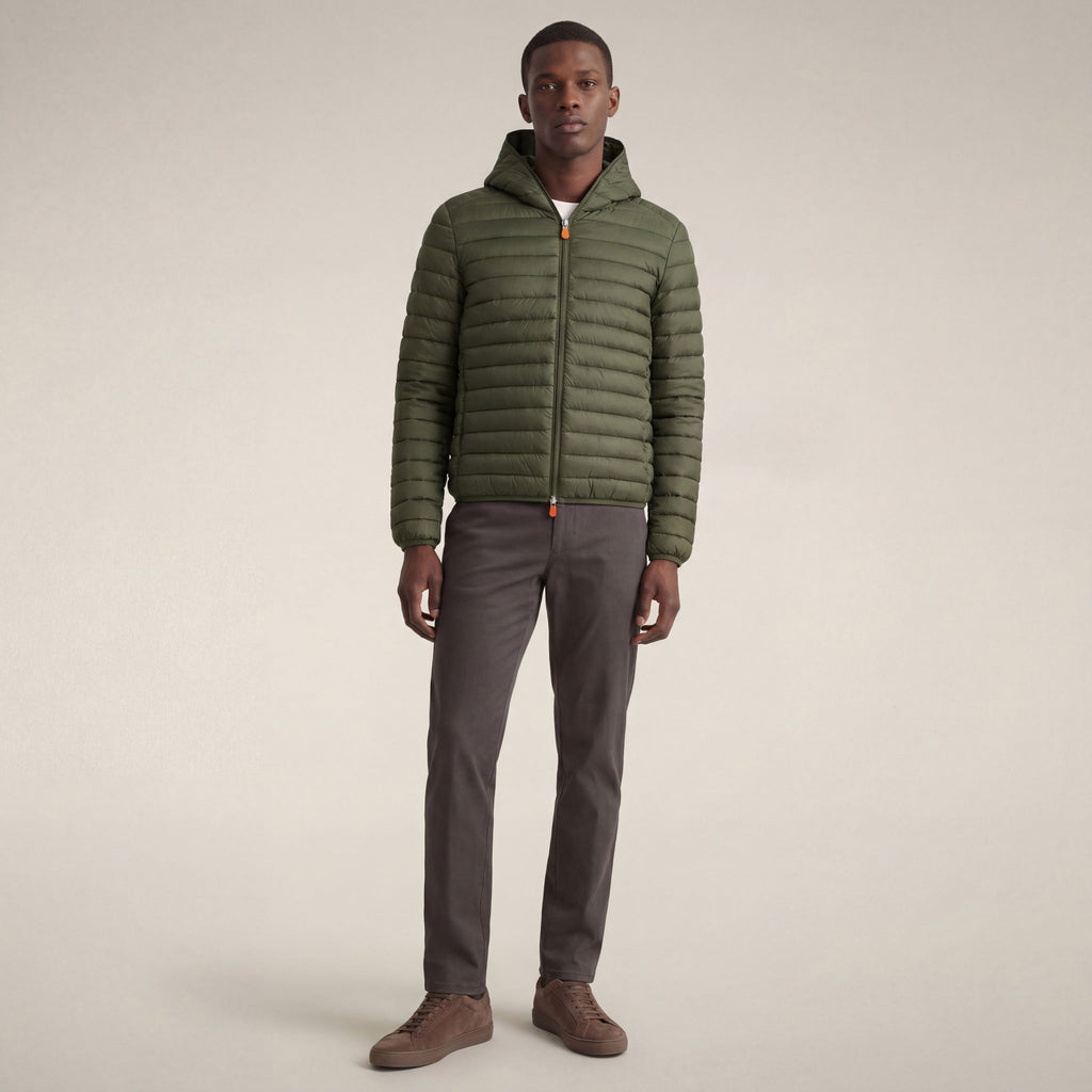 Man's puffer jacket Donald in dusty olive