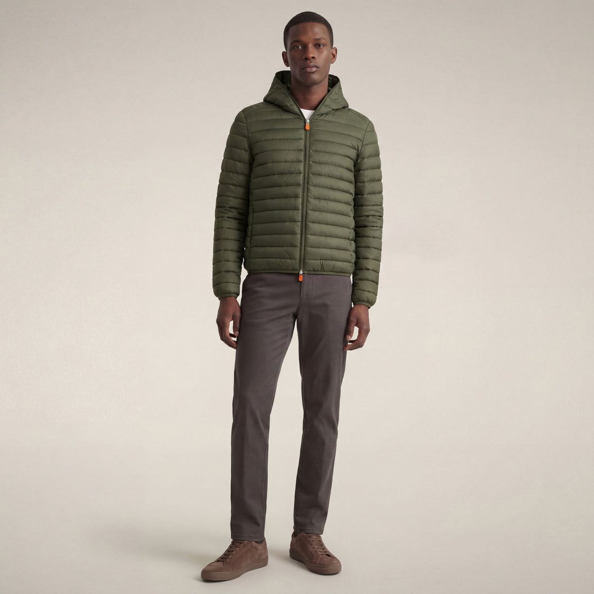 Man's puffer jacket Donald in dusty olive