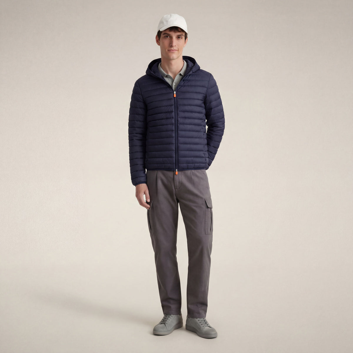 Men's puffer jacket Donald in navy blue