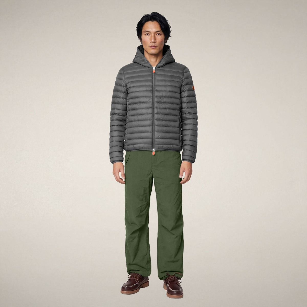 Men's Puffer Jacket Donald in Gunmetal Grey