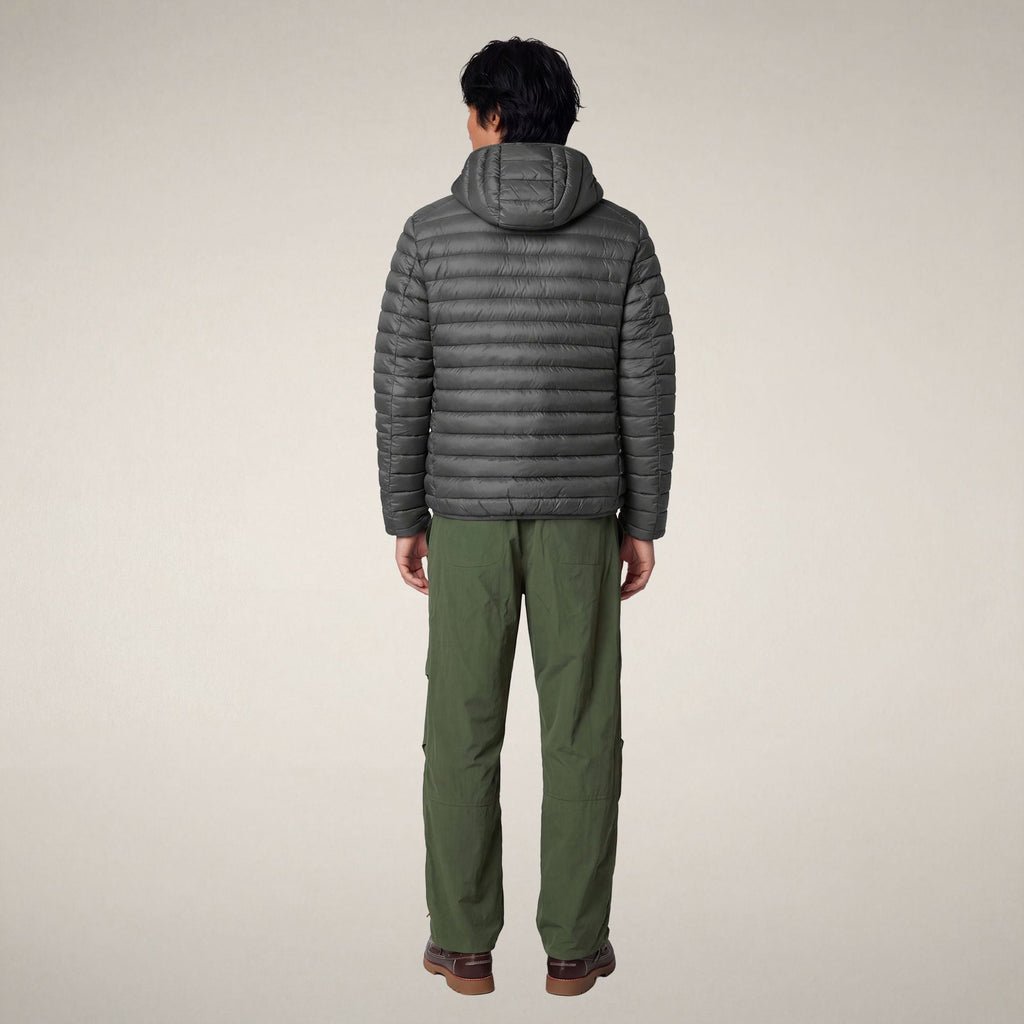 Men's Puffer Jacket Donald in Gunmetal Grey