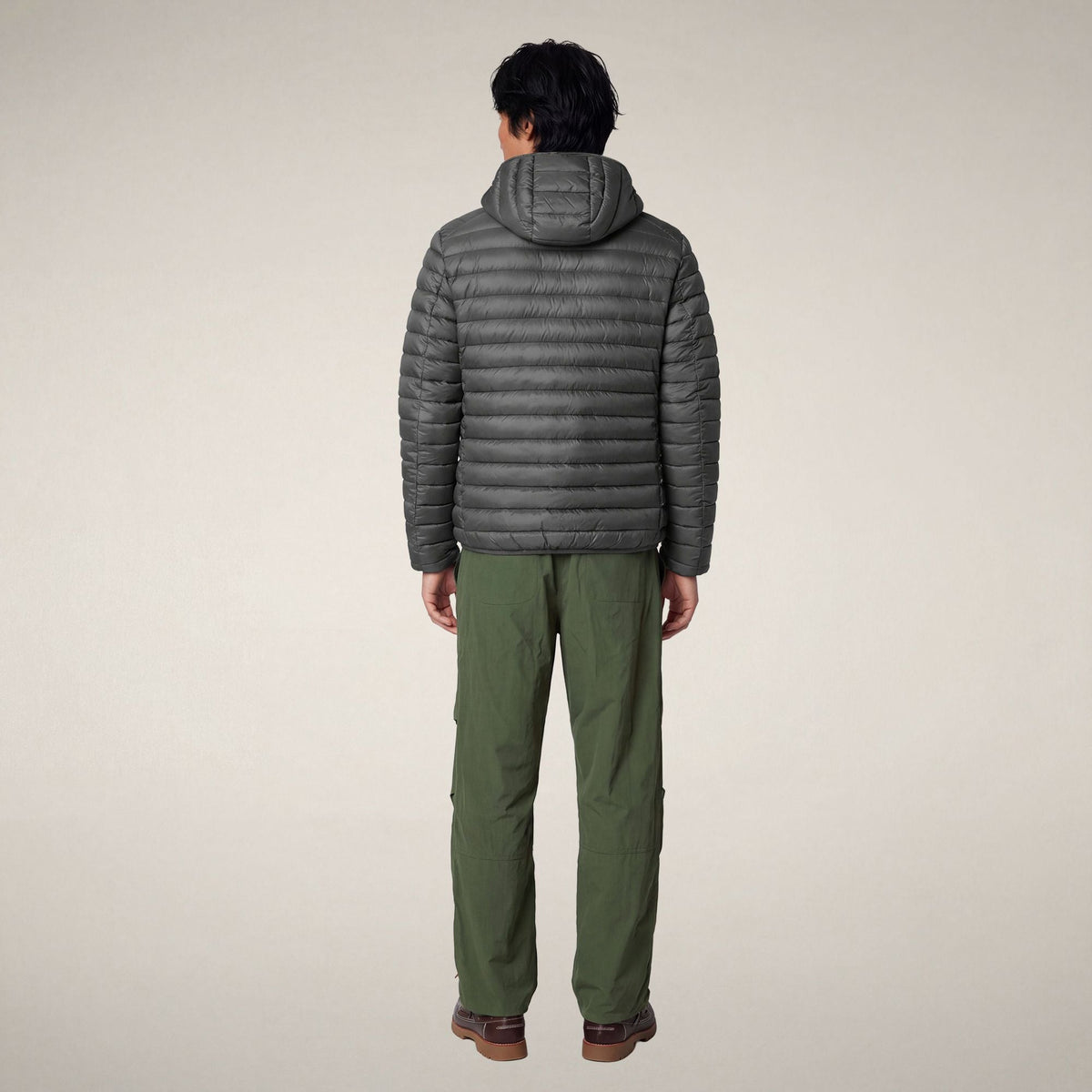 Men's Puffer Jacket Donald in Gunmetal Grey