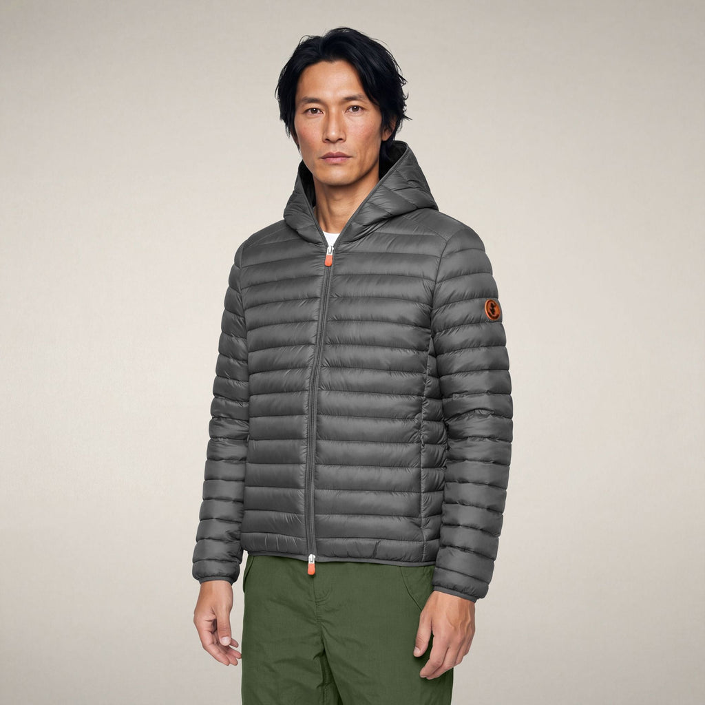 Men's Puffer Jacket Donald in Gunmetal Grey