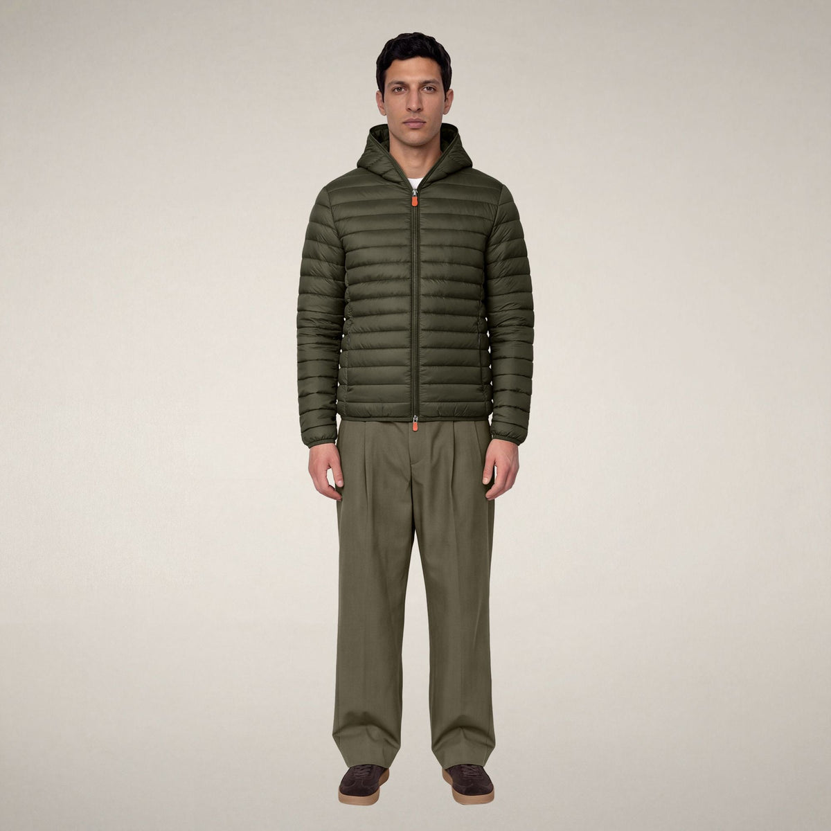 Men's Puffer Jacket Donald in Land Green