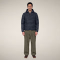 Men's Puffer Jacket Donald in Blue Black
