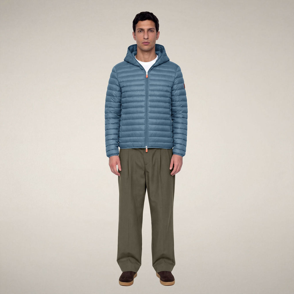 Men's Puffer Jacket Donald in Dolphin Blue