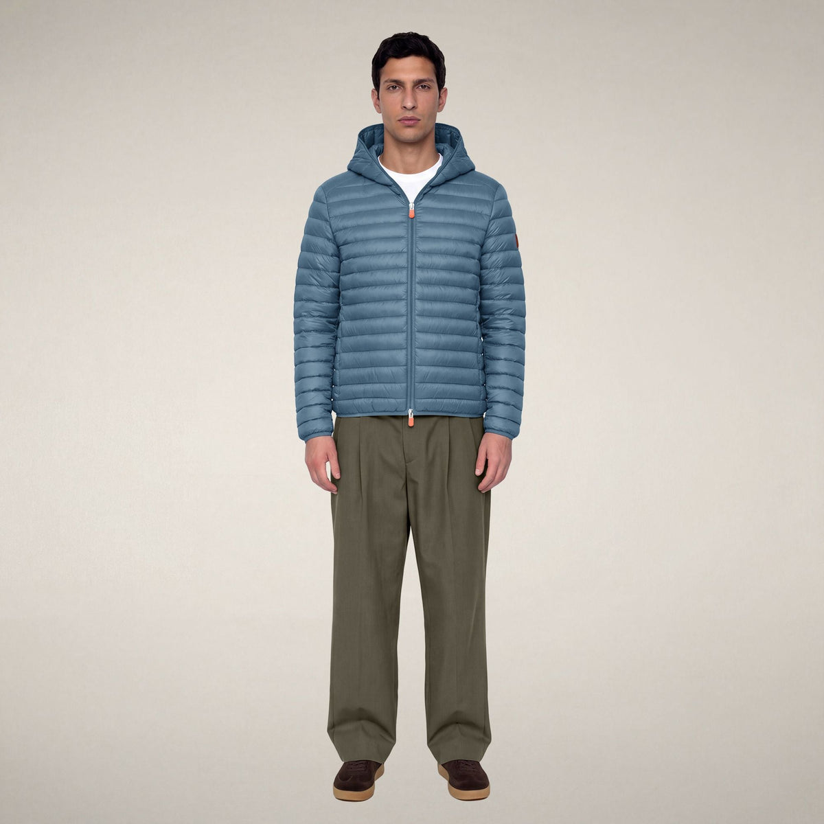 Men's Puffer Jacket Donald in Dolphin Blue