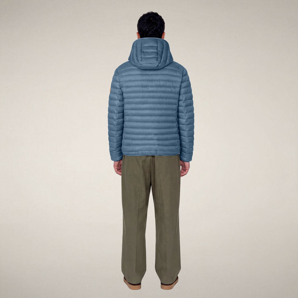 Men's Puffer Jacket Donald in Dolphin Blue