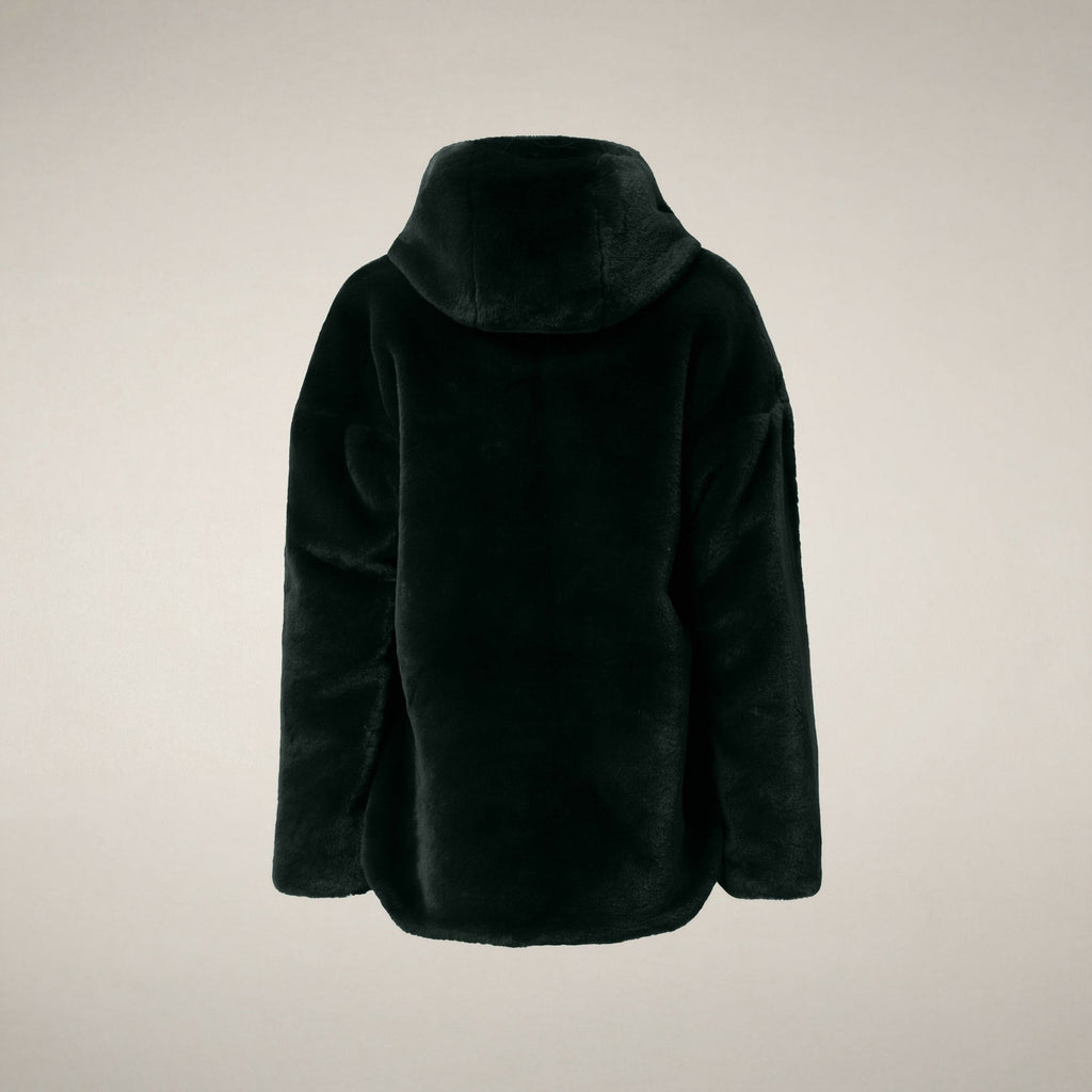 Women's Reversible Faux Fur Jacket Davina in Nori Green