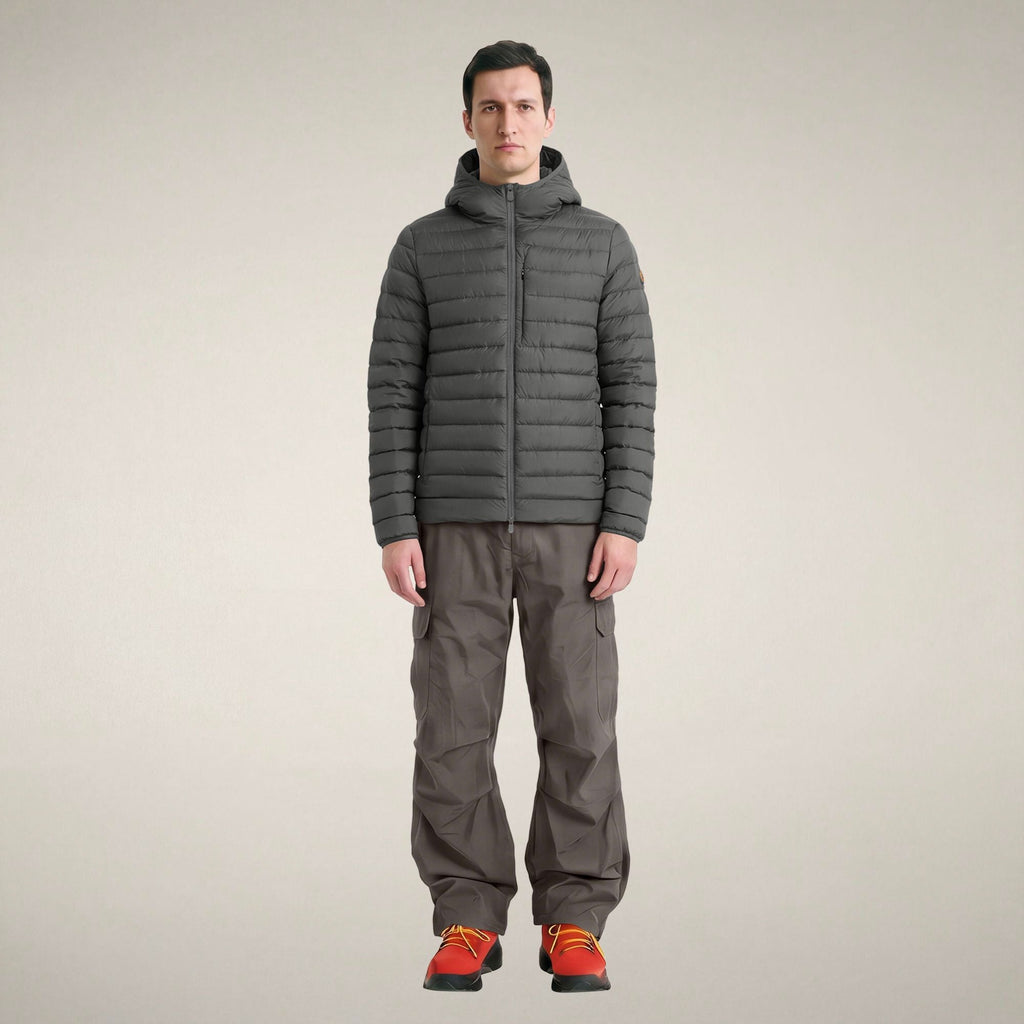 Men's Puffer Jacket Juncus in Gunmetal Grey